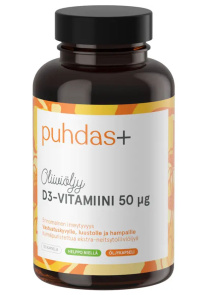 Puhdas+ Olive oil vitamin D3 50 µg 120caps