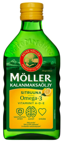 Möller Fish oil extract 250ml Lemon flavoured