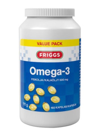 Friggs Omega-3 fish oil savings pack 160caps 111g