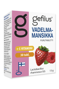 GEFILUS Raspberry Strawberry+C, Chewable Tablet, 30 pcs