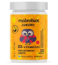 Makrobios Junior D3-vitamin 10mg 100 pcs