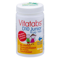 Vitatabs D10 Junior - vitamin D3-full xylitol tablet 100 tabl.