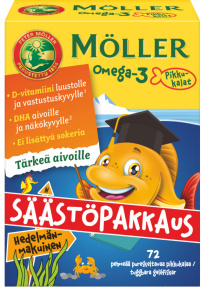 Möller Little Fish Omega-3 Multifruit 72 pcs 

