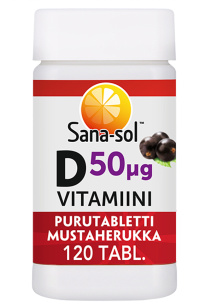 Sana-sol Vitamin D Blackcurrant 50mkg 120pills 