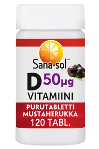 Sana-sol Vitamin D Blackcurrant 50mkg 120pills 
