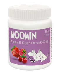 Moomin C+D vitamin Berry lozenges 100tabl 40g