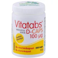 Vitatabs D-Caps +D3 100µg 200 caps