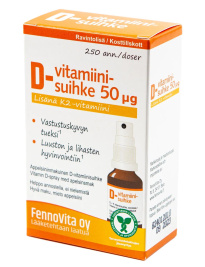 Fennovita vitamin D spray 50 µg + K2 25ml 