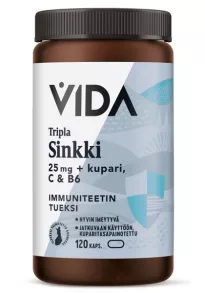 Vida Tripla Sinkki 25mg kupari, C&B6 120