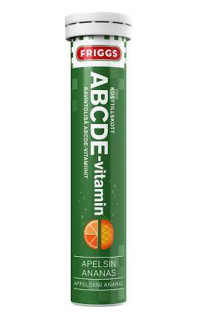 ABCDE vitamin effervescent tablet Friggs 20 pcs orange-pineapple