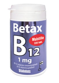 VB  Betax B12 1mg memory help 220 pills