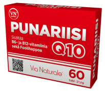 Via Naturale Punainen riisi Q10 + B6, B12, Folic Acid 60tabs 21.8g