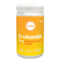 Vida D-vitamiinivalmiste 50µg 100kap 39g