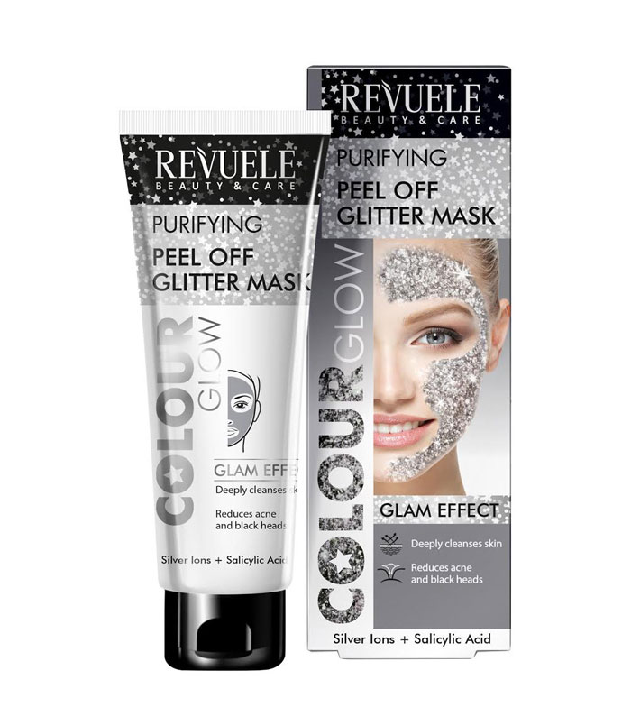 Revuele - Color Glow Glitter Mask Peel-Off - Purifying - Silver