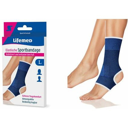 Lifemed elastic sports ankle support L
