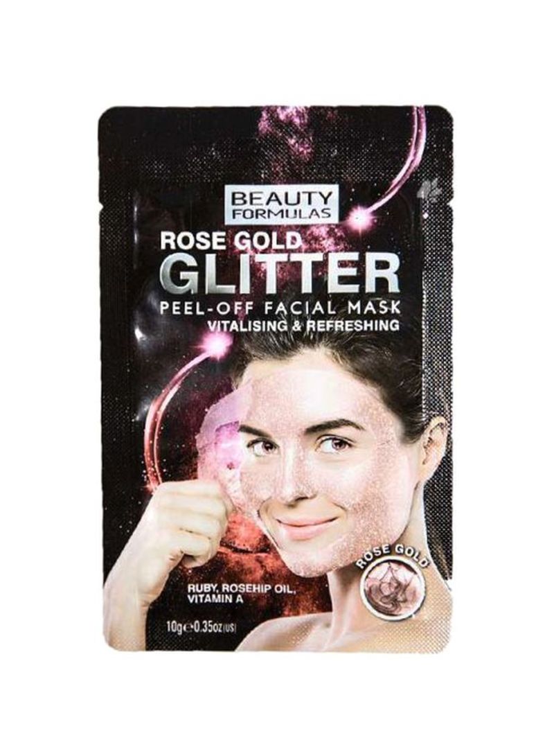 Beauty Formulas Rose Gold Glitter Peel Off Mask 10g