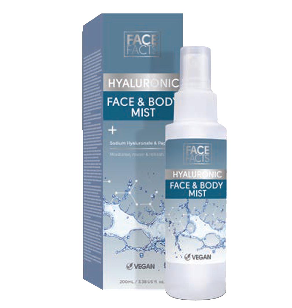 Face Facts Hyaluronic Face &amp; Body Mist 200ml
