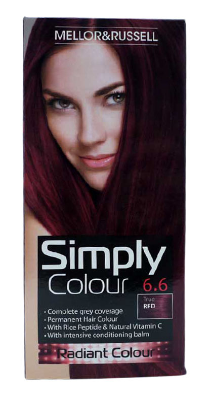 Simply Colour 6.6 True Red Hair Dye Grey Coverage