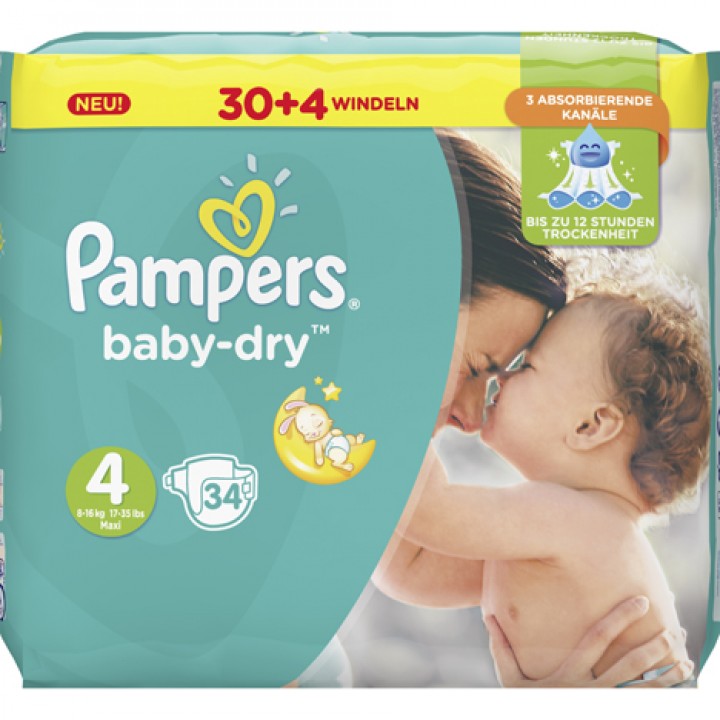 Pampers Baby Dry Size 4 Maxi (8-16kg) 36 pcs