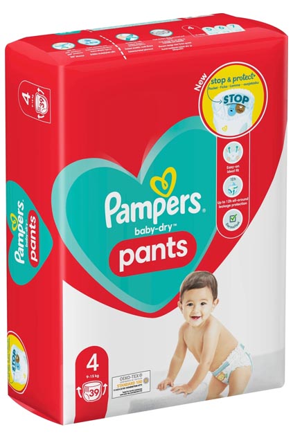 Pampers Baby Dry Pants S4 9-15 kg 39 Pcs