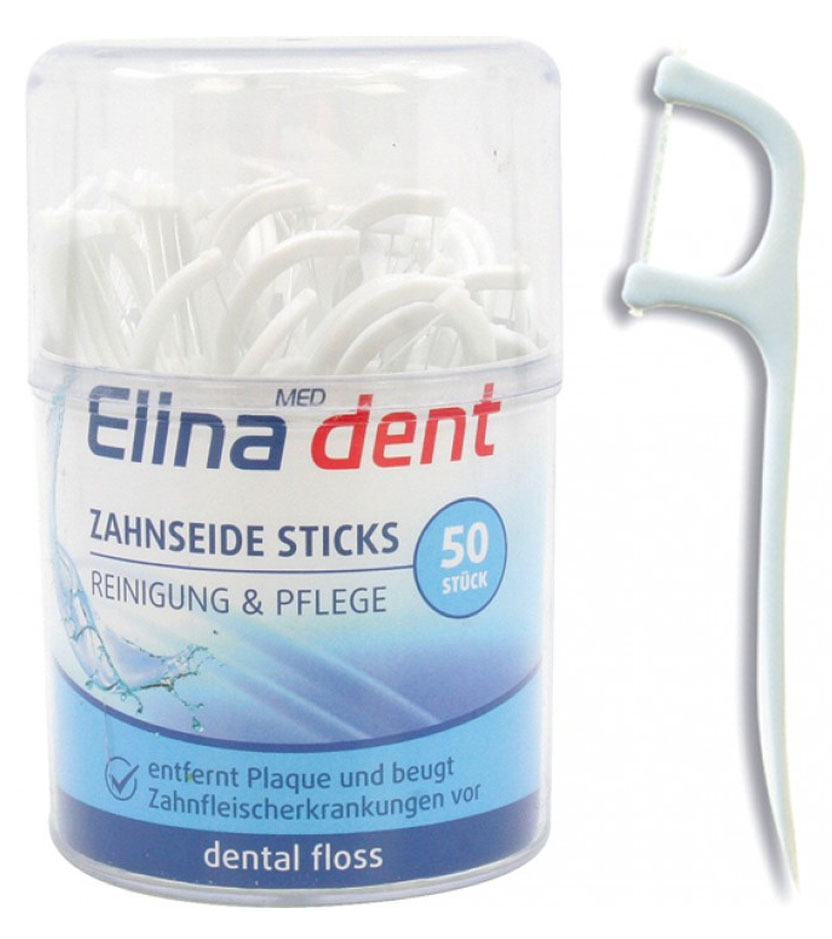 Dental floss Elina in PVC travel kit 50pcs 
