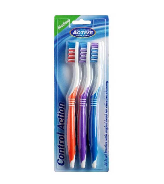 Beauty Formulas Toothbrushes Control Action 3Pk
