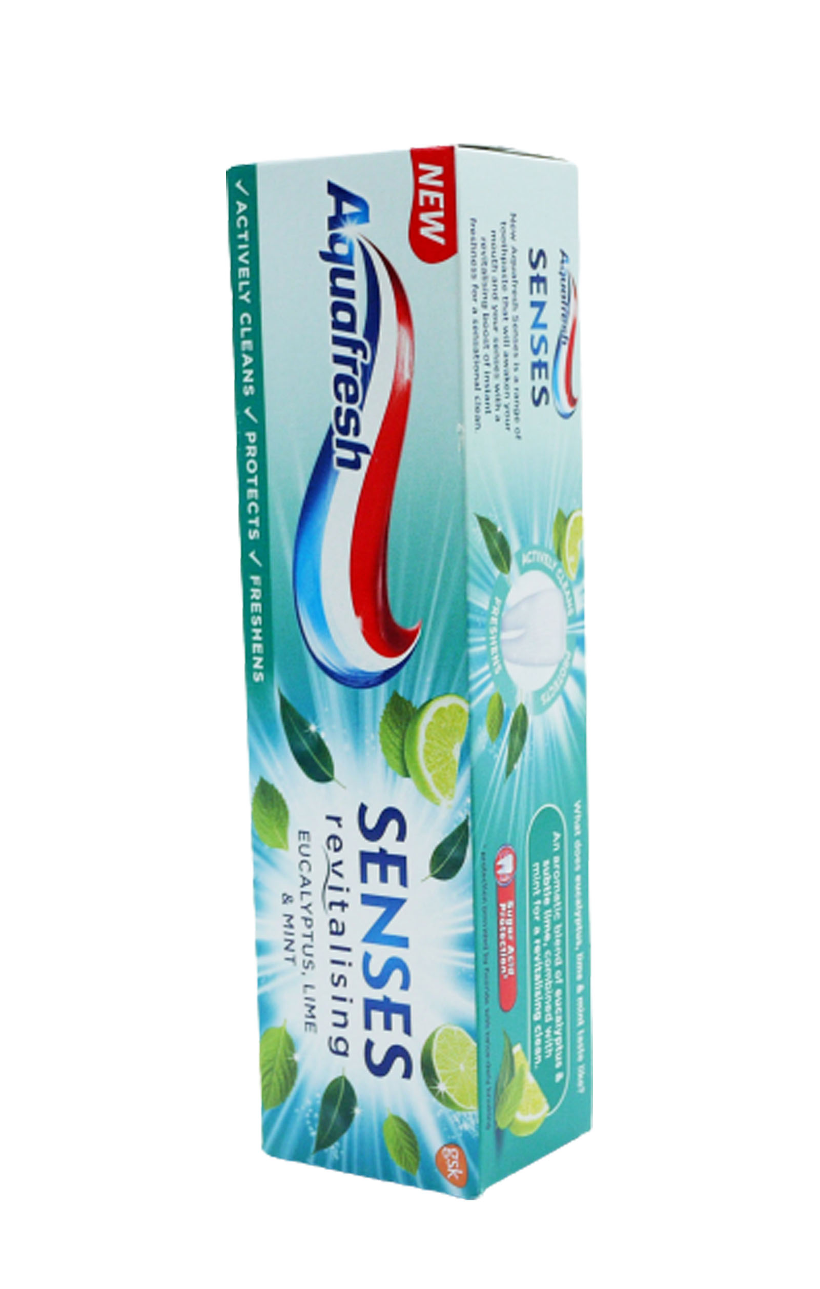 Aquafresh Senses Eucalyptus Lime & Mint Toothpaste 75ml