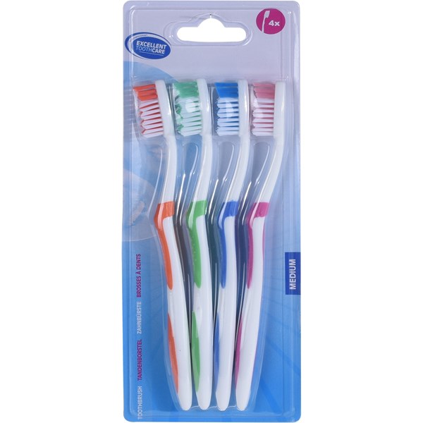 Toothbrush Medium Set 4 Pcs