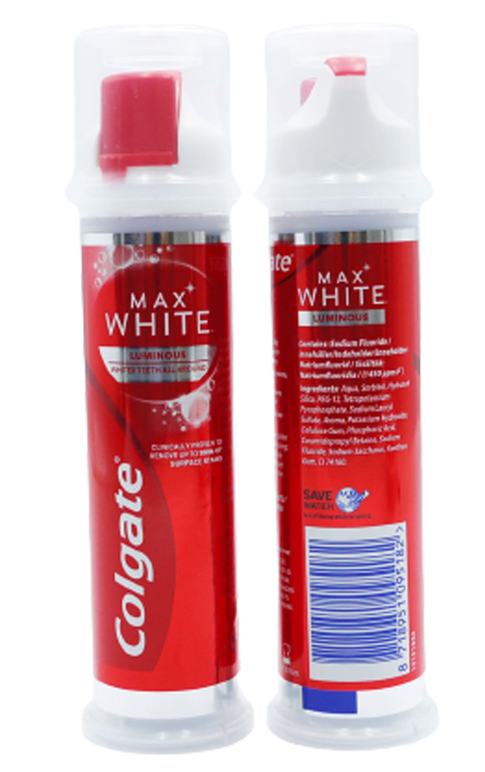 Colgate Toothpaste Max White Luminous Whitening Pump 100ml