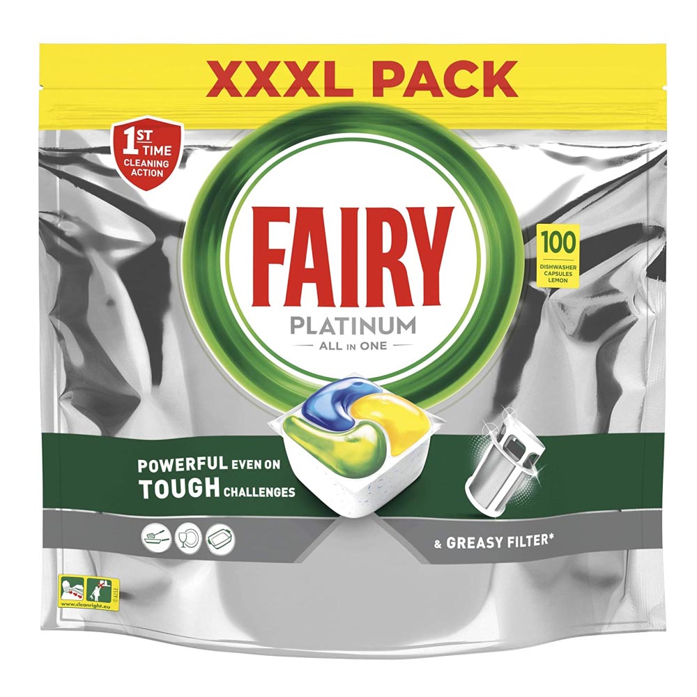 Fairy Platinum All in One Dishwasher Tablets 100tabl 
