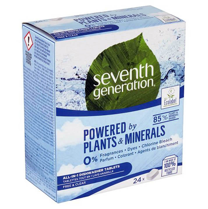 Seventh Generation Free & Clear All-in-one 24 pc tablets 