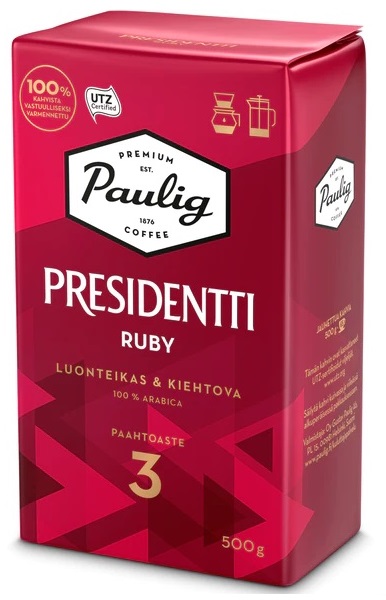 President Ruby Ground Coffee 500g