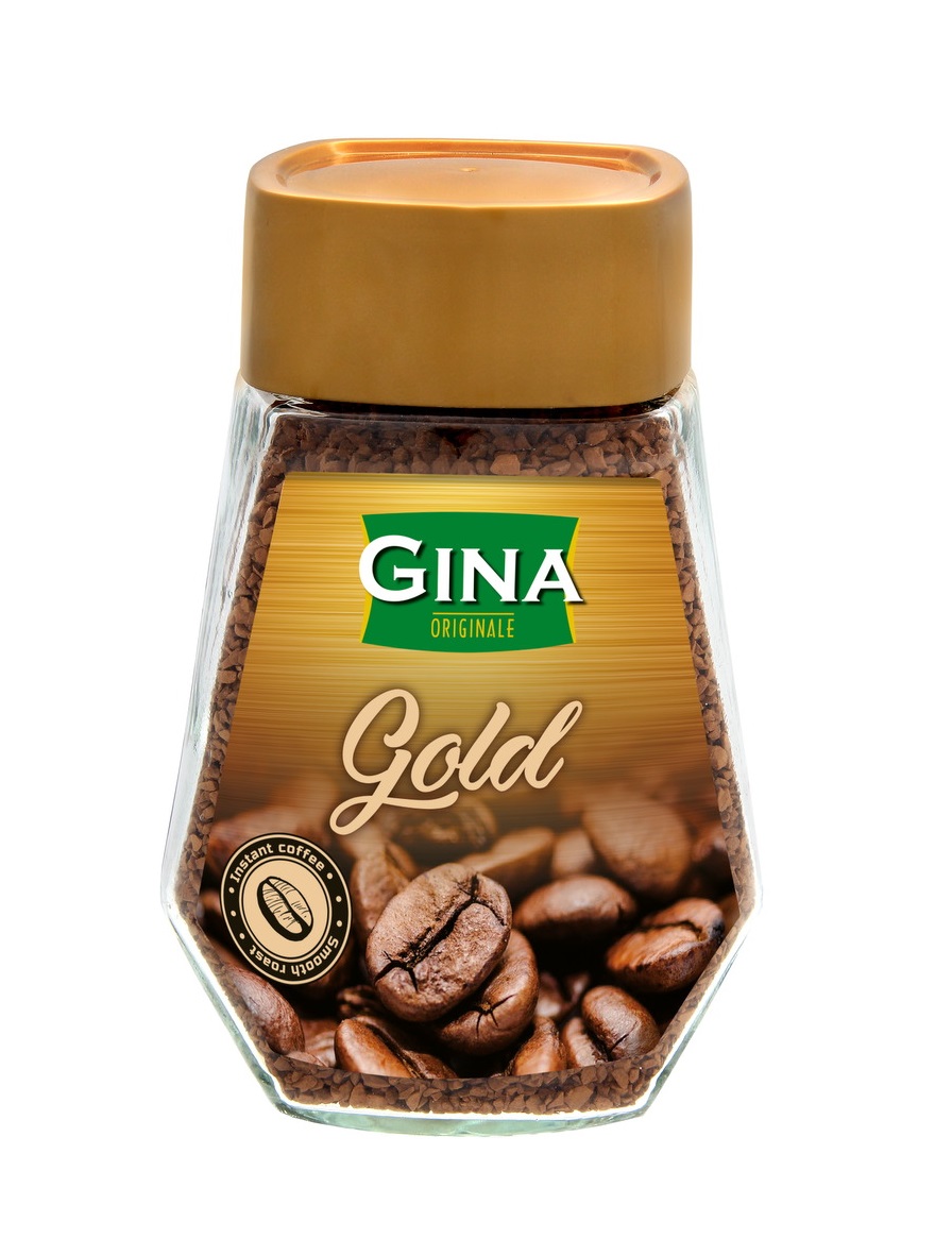 Gina Gold Instant Coffee Glass Jar 100g