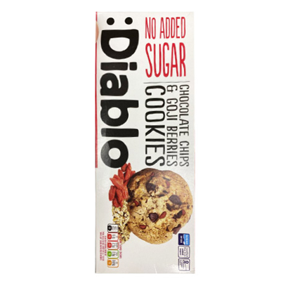 Diablo Sugar Free Cookies 135g – Choc Chips & Goji Berries