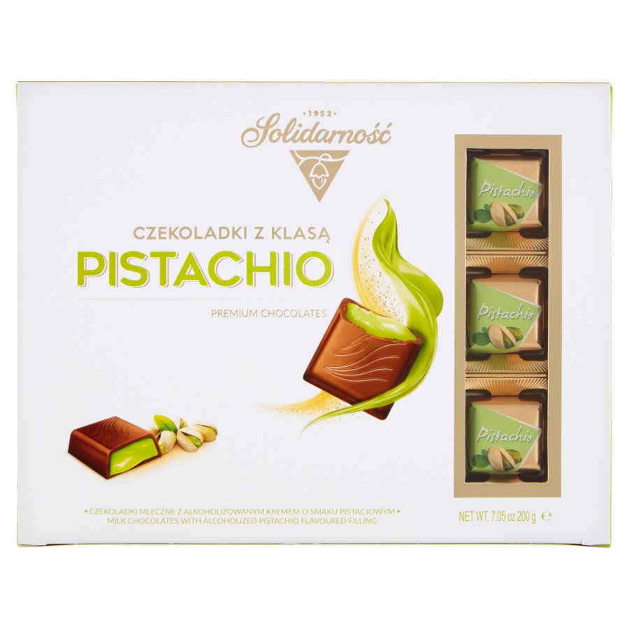 Solidarnosc Chocolate With Pistachio Filling 200g