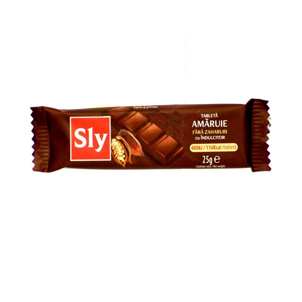 Sly Dark Chocolate With No Added Sugars 25g
