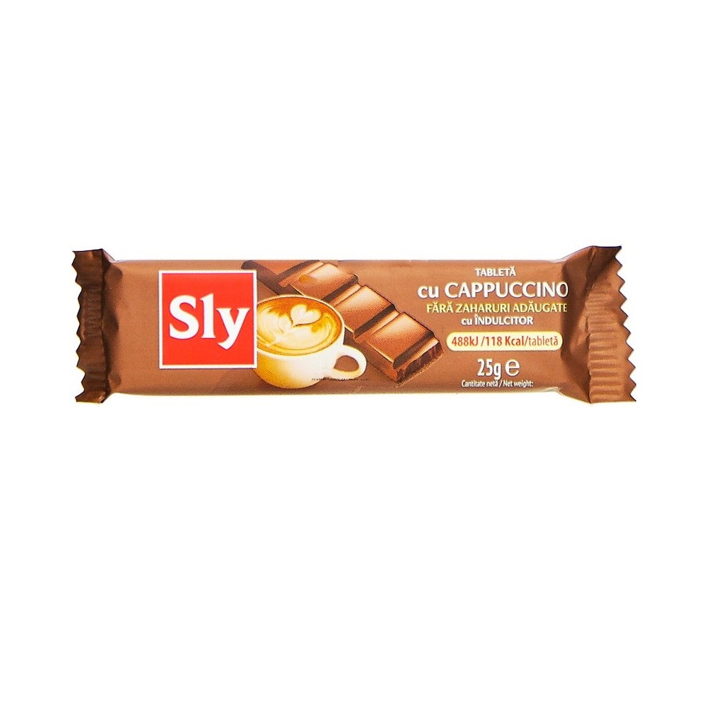 Sly Cappuccino Chocolate With No Added Sugar 25g
