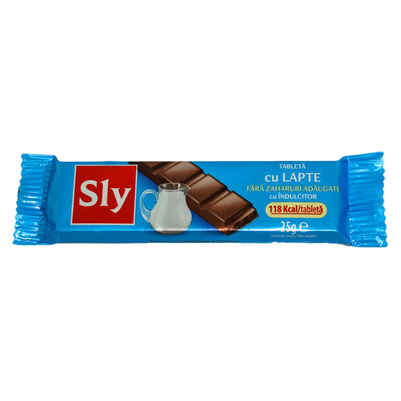 Sly Milk Chocolate With No Added Sugar 25g
