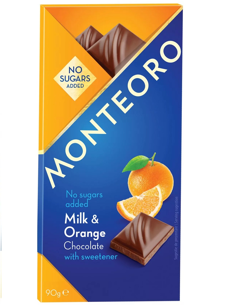 Sly Monteoro Milk Chocolate & Orange No Sugar Added 90g