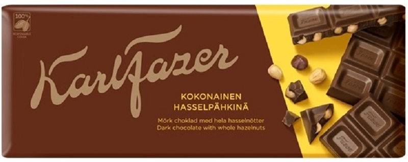 Fazer Dark chocolate whole hazelnuts 200g