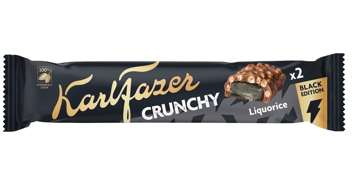Fazer Crunchy Liquorice chocolate bars 55g