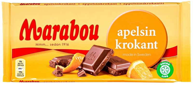 Marabou Orange Chocolate Crocant 200g