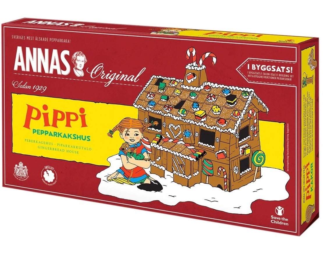 Annas Pippi Long slipper gingerbread house 515 g