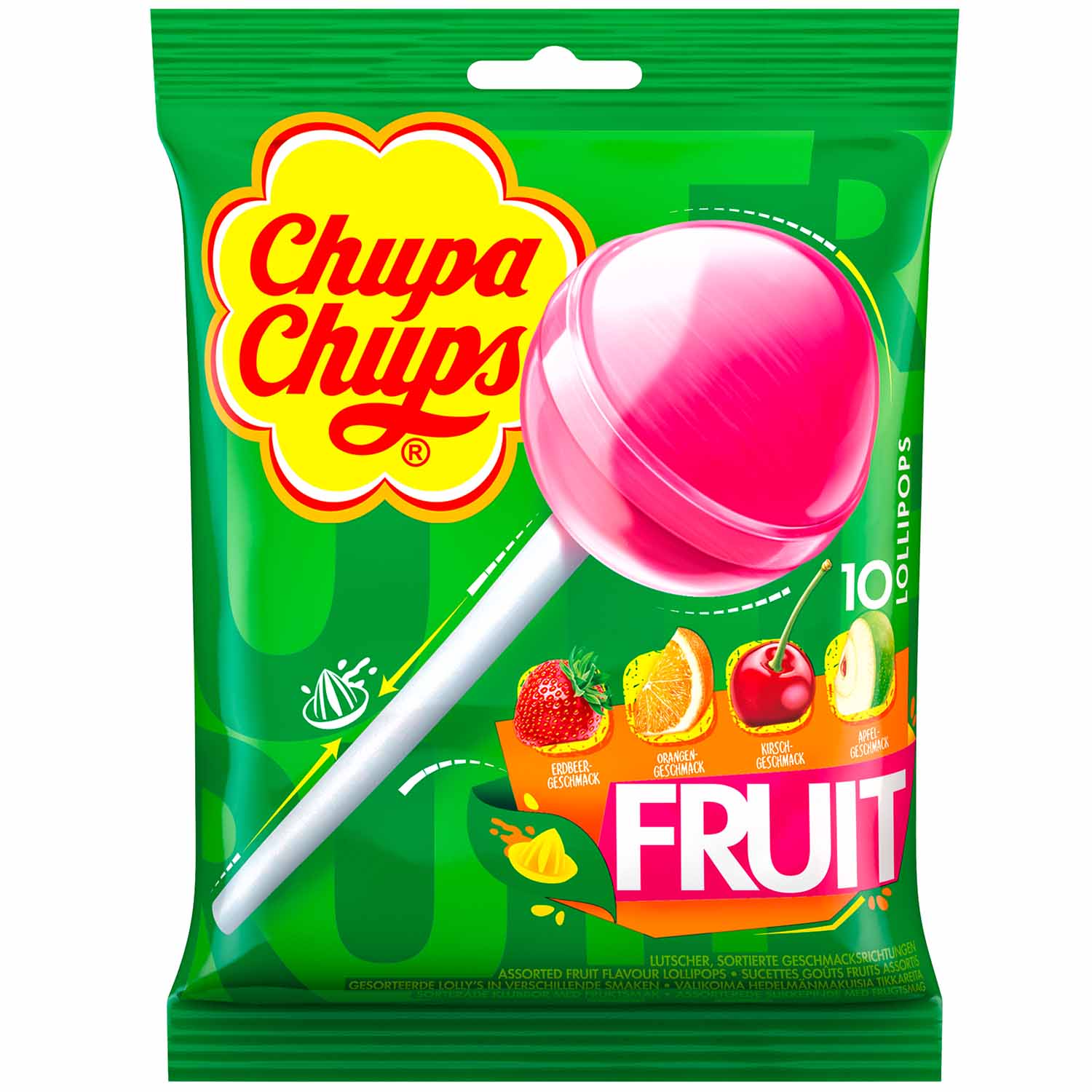 Chupa Chups Lollipop fruit (10 pcs) 120g 