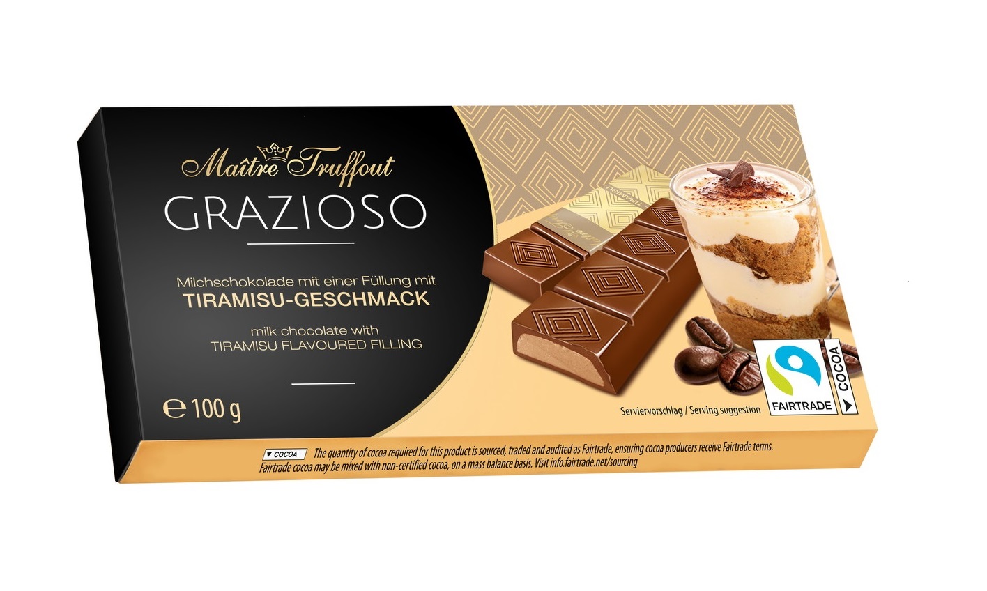 Maître Truffout Milk Chocolate Creamy Tiramisu 100g