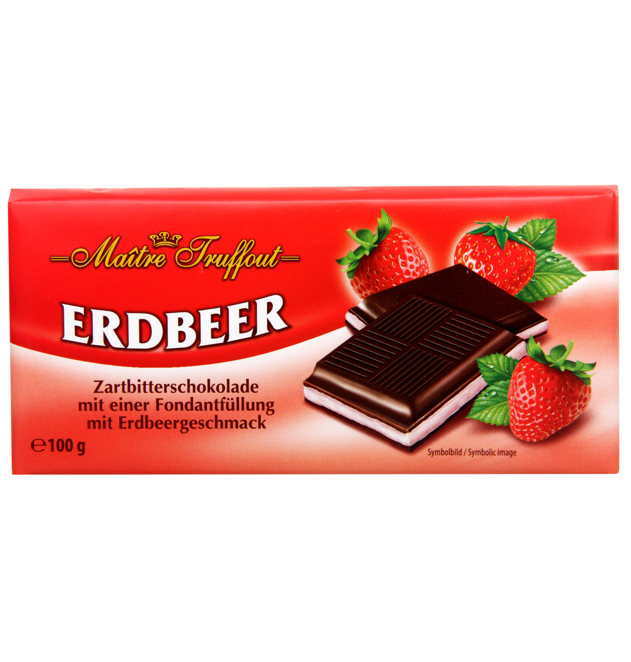 Maître Truffout Strawberry Chocolate Bar 100g