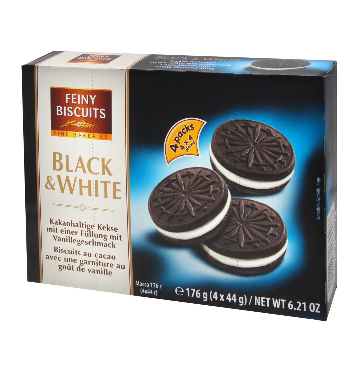 Feiny Biscuits Cookies Black & White 176g