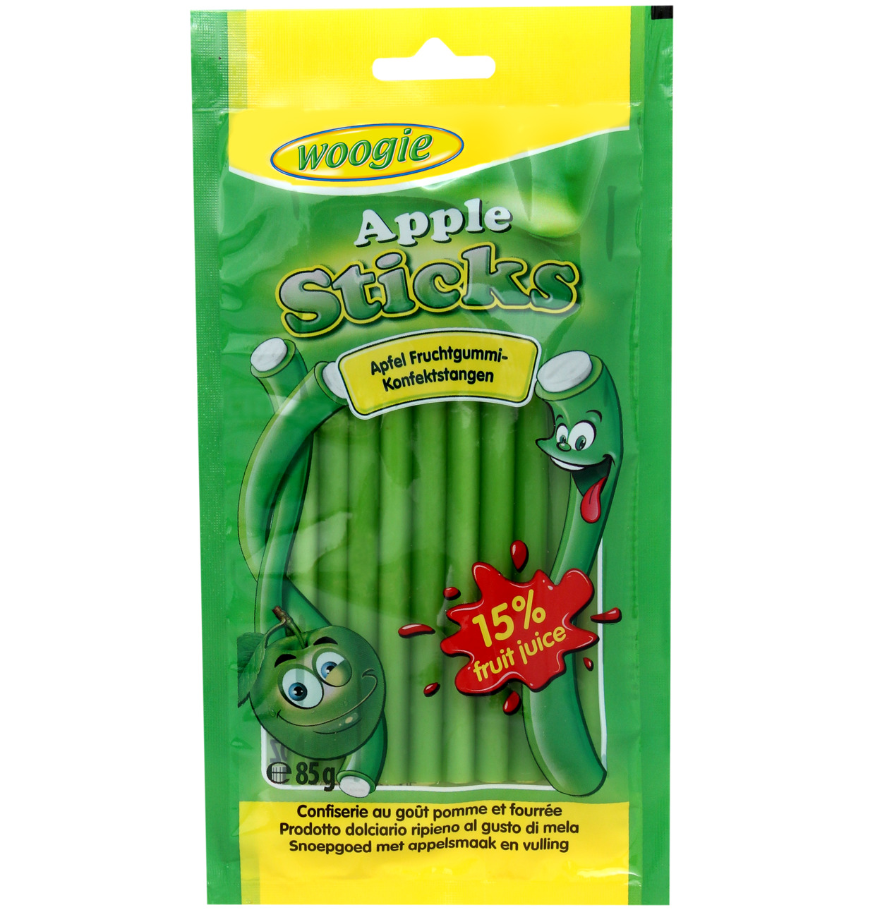 Woogie Apple Flavoured Candy With Filling 85g