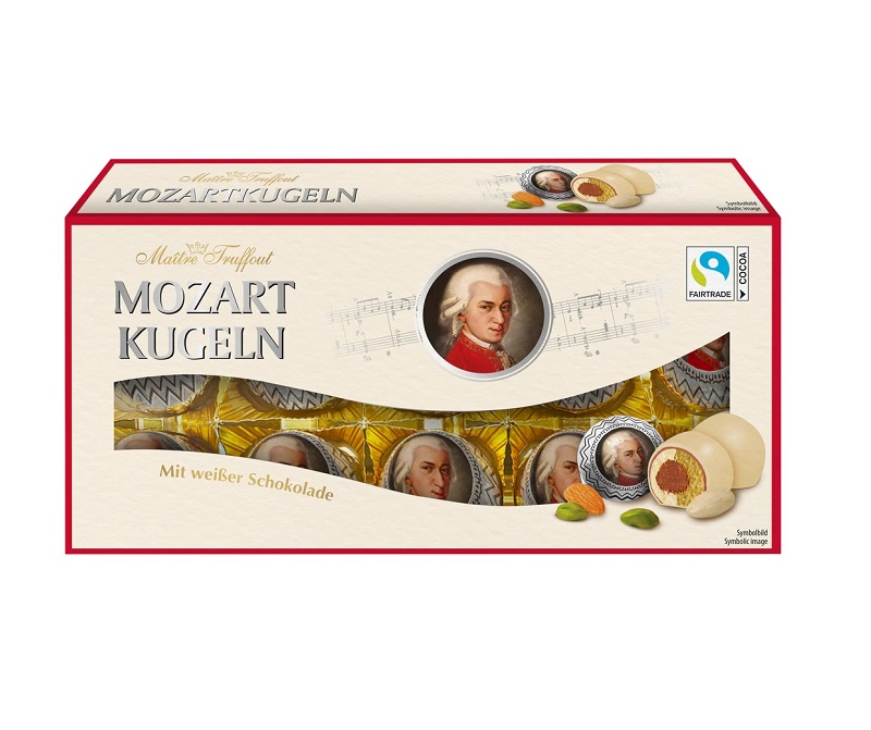 Mozart balls with white chocolate 200g