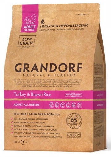 Grandorf Dog Turkey and Brown rice Adult All Breeds 3 kg